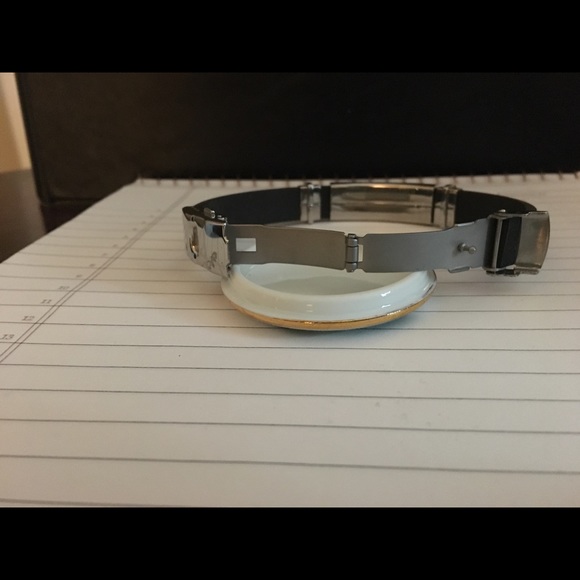 Men’s Black Rubber “Pop Pop” Bracelet - Picture 4 of 4